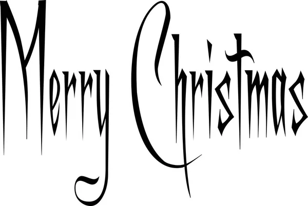 Feliz Navidad texto signo ilustración escrito en Inglés — Vector de stock