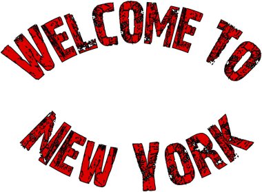 Welcome to New York Text Sign clipart