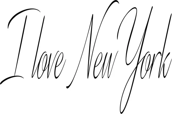 I Love New York text sign. — Stock Vector