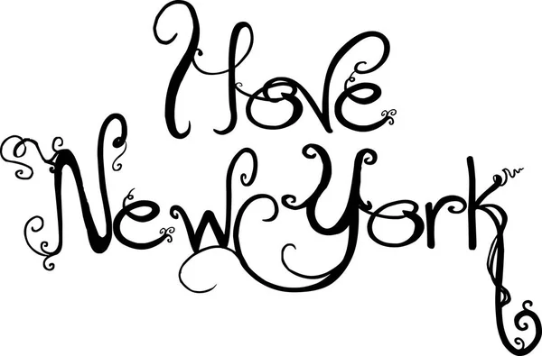 I Love New York text znamení. — Stockový vektor