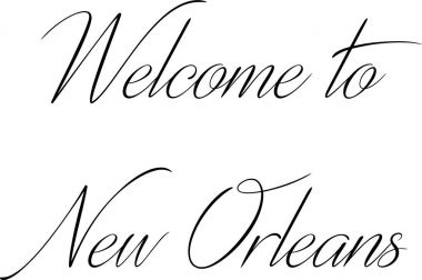 New Orleans metin resimde için hoş geldiniz