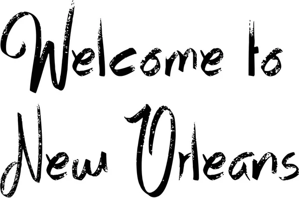 Welcome to New Orleans text illustration — Stock Vector