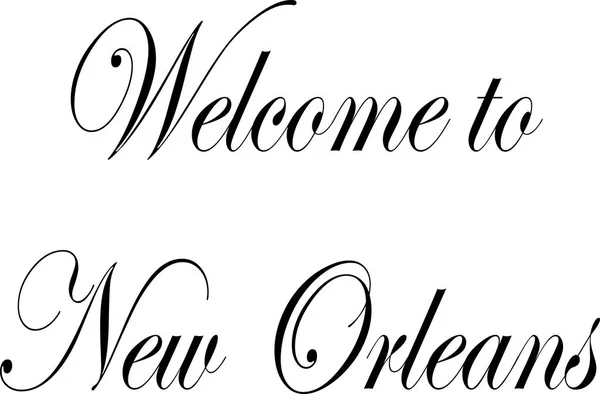 Welcome to New Orleans text illustration — Stock Vector