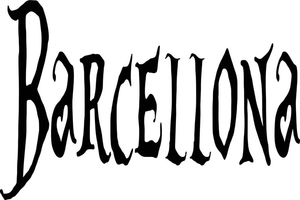 Barcellona Text Zeichen Abbildung — Stockvektor