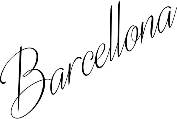 Barcellona Text Zeichen Abbildung — Stockvektor