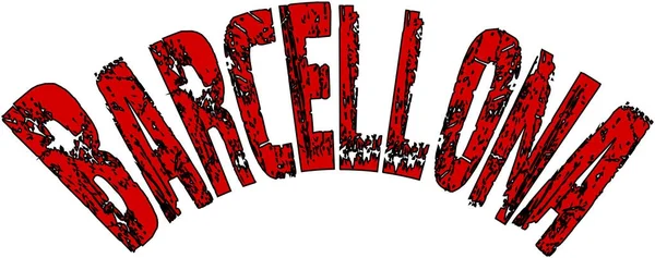 Barcellona illustration de signe texte — Image vectorielle