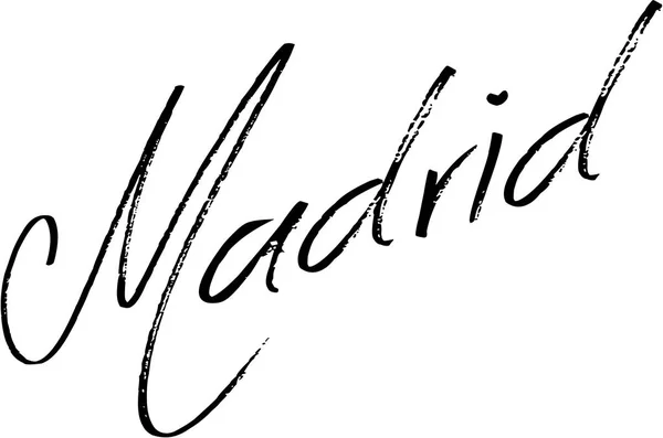 Madrid tets signo ilustración — Archivo Imágenes Vectoriales