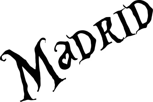 Madrid tets sign illustration — Stock Vector