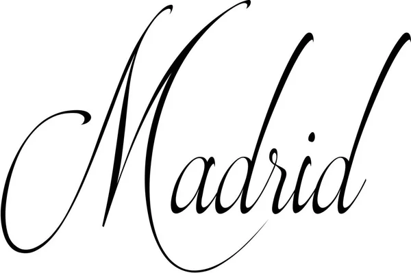 Madrid tets signe illustration — Image vectorielle