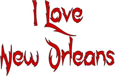 New Orleans metin illüstrasyon seviyorum