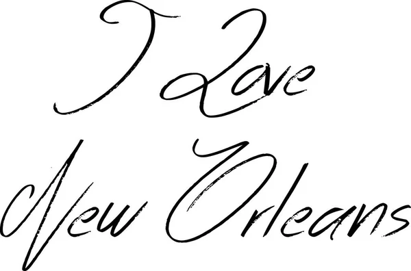 Me encanta la ilustración de texto de Nueva Orleans — Vector de stock