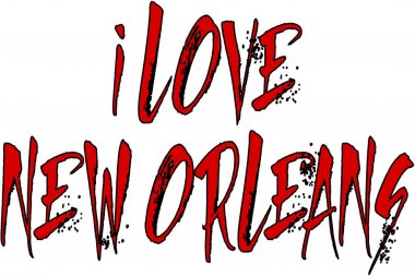 New Orleans metin illüstrasyon seviyorum