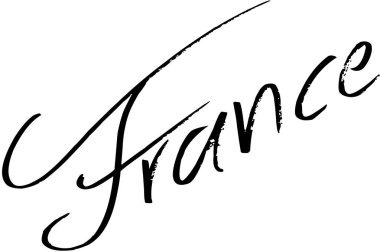 Fransa metin işaret illüstrasyon