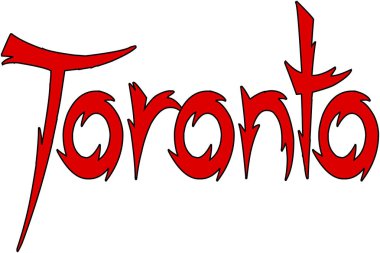 Toronto metin işaret illüstrasyon