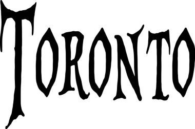 Toronto metin işaret illüstrasyon
