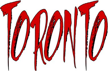 Toronto metin işaret illüstrasyon