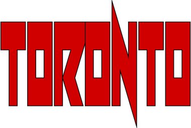 Toronto metin işaret illüstrasyon