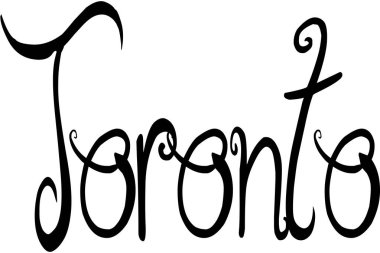 Toronto metin işaret illüstrasyon