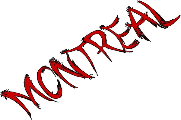 Ilustracja znak tekstu Montreal — Wektor stockowy