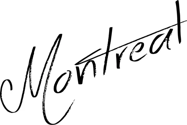 Montreal texto signo ilustración — Archivo Imágenes Vectoriales