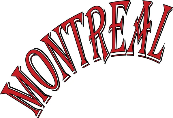 Montreal Text Zeichen Illustration — Stockvektor