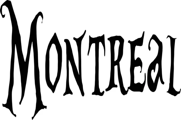 Montreal text sign illustration — Stock Vector