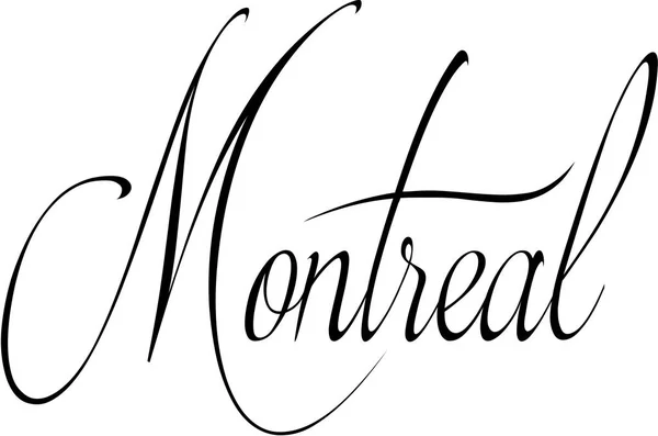 Montreal metin işaret illüstrasyon — Stok Vektör