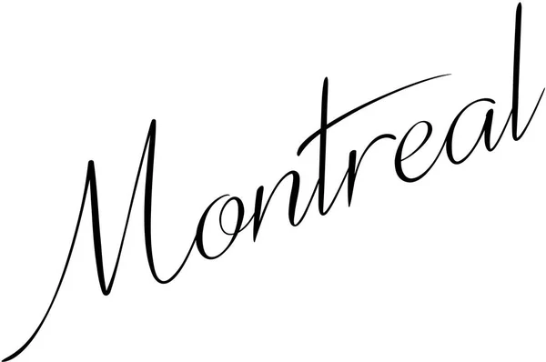 Montreal texto signo ilustración — Archivo Imágenes Vectoriales