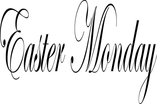 Easter Monday text sign illustration — Stock Vector