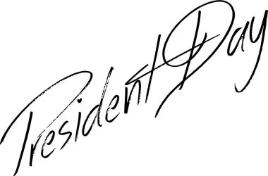 Başkan günü metin işaret illüstrasyon