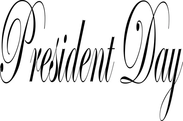 Präsident Tag Text Zeichen Illustration — Stockvektor