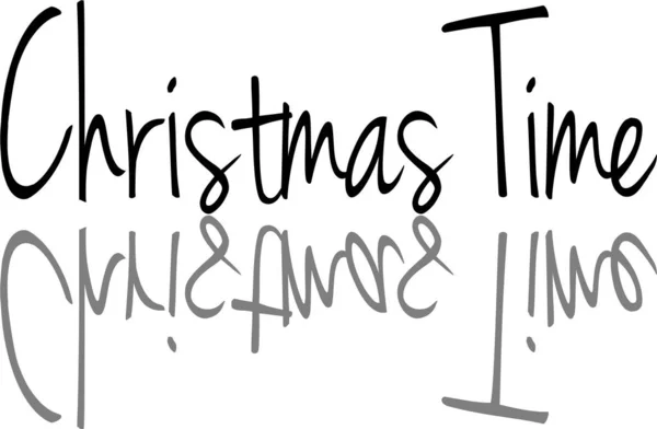 Weihnachtszeit text illustration — Stockvektor