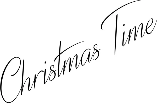 Natal tempo texto ilustração —  Vetores de Stock