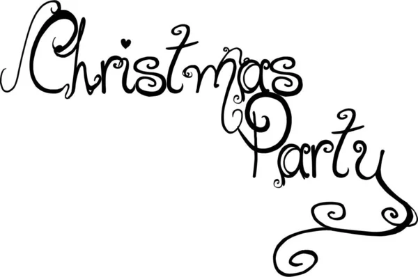 Christmas Party text sign illustration — Stock Vector