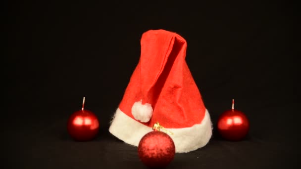 Weihnachten Essen Und Zierkomposition Stillleben Weihnachtszeit — Stockvideo
