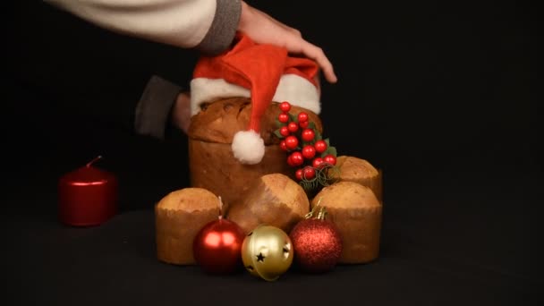 Christmas Food Ornament Composition Still Life Holiday Season — 비디오