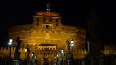 Piazza Navona 'daki Roma şehrinin mimarisi.. 