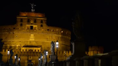 Piazza Navona 'daki Roma şehrinin mimarisi.. 