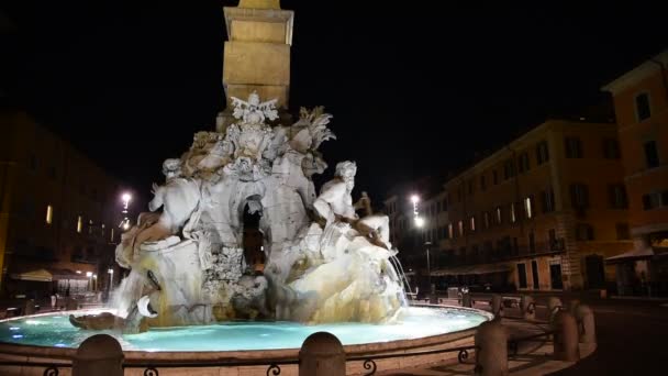 Arquitetura Cidade Roma Piazza Navona — Vídeo de Stock