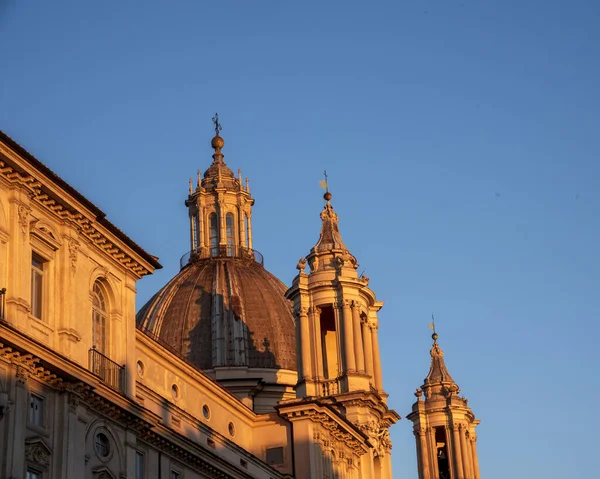 Arquitetura Cidade Roma Piazza Navona — Fotografia de Stock