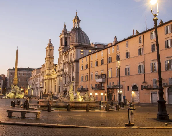 Architettura Nella Città Roma Piazza Navona — Foto Stock
