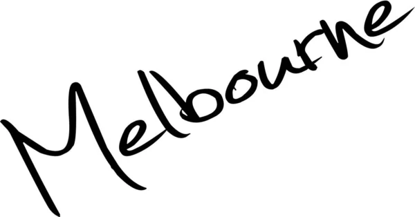 Melbourne Tect Sinal Ilustração Fundo Branco — Vetor de Stock