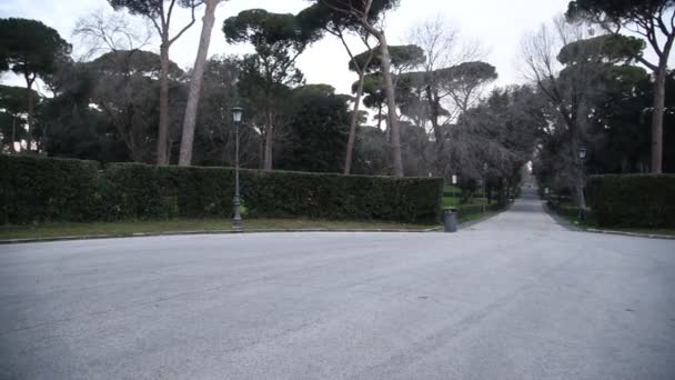 Roma Daki Villa Borghese Parkı — Stok video