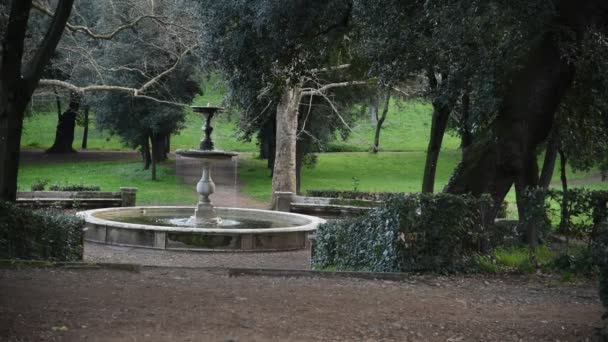 Villa Borghese Park Rome — Stockvideo