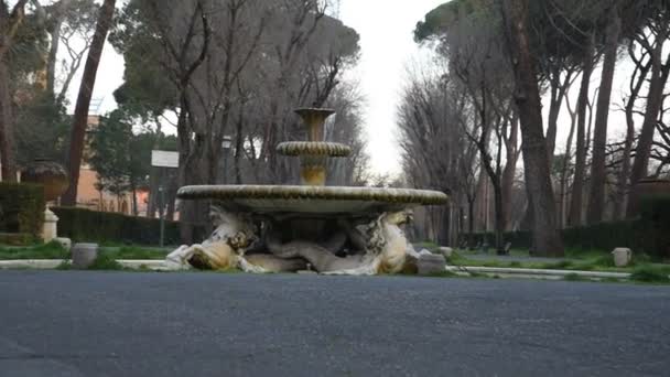 Villa Borghese Park Rome — Stockvideo