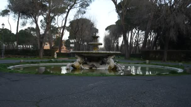 Villa Borghese Πάρκο Στη Ρώμη — Αρχείο Βίντεο