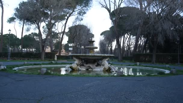 Roma Daki Villa Borghese Parkı — Stok video