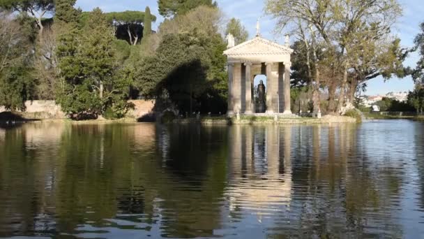 Парк Вилла Боргезе Риме — стоковое видео