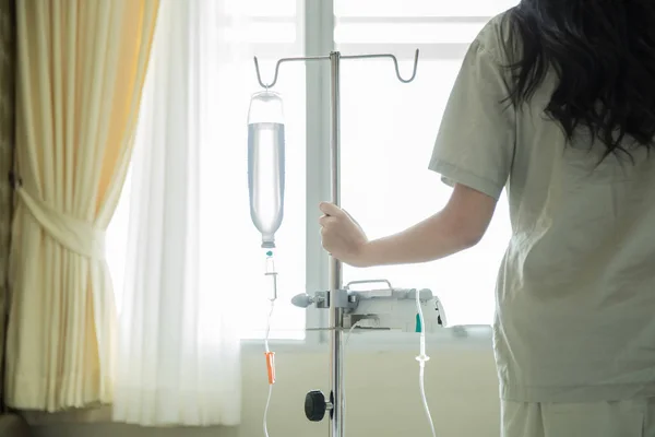 Pacientes Mulheres Perfuração Salina — Fotografia de Stock