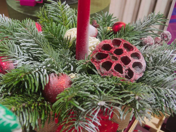 Рождественское Украшение Цветком Лотоса — стоковое фото
